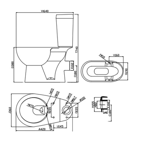 Моноблок със задно оттичане М-112 FORMA VITA ➤ топ цена ➤ dshome.bg