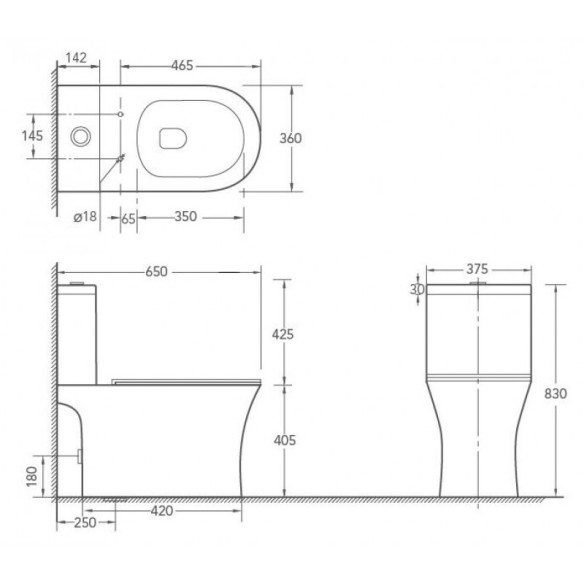 Моноблок Rimless сив мат ICC 7937MG INTER CERAMIC (мостра) ➤ топ цена ➤ dshome.bg
