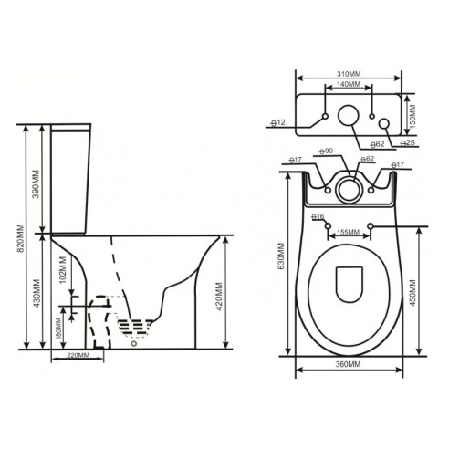 Моноблок със задно оттичане Rimless ICC 6382P INTER CERAMIC ➤ топ цена ➤ dshome.bg