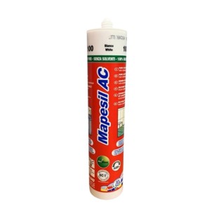 Силиконов уплътнител 310 мл Mapesil AC N100 бял MAPEI ➤ топ цена ➤ dshome.bg