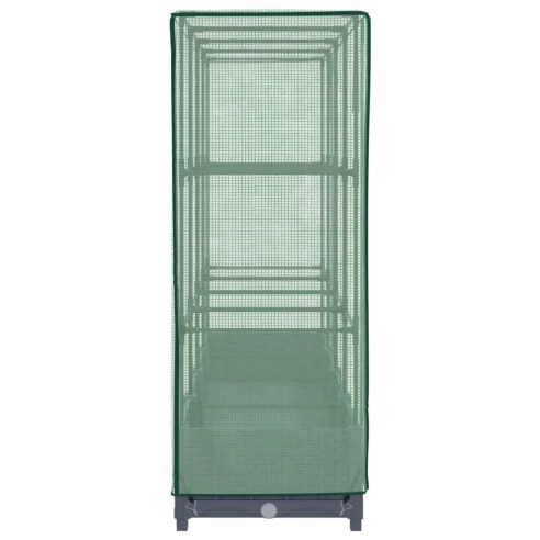 Повдигнато легло с оранжерия калъф, ратанов вид, 160x40x123 см