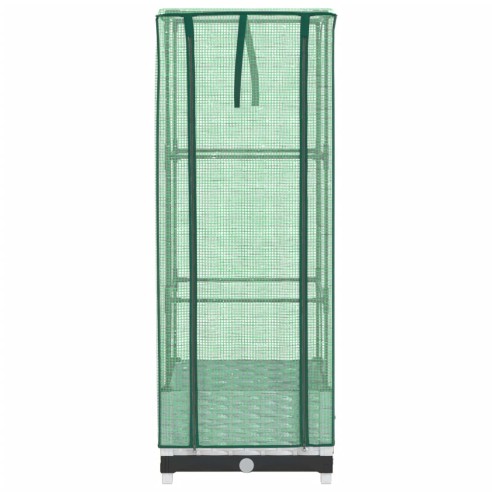 Повдигнато легло с оранжерия калъф, ратанов вид, 40x40x123 см