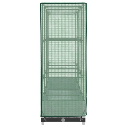 Повдигнато легло с оранжерия калъф, ратанов вид, 160x40x123 см