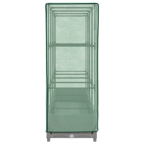 Повдигнато легло с оранжерия калъф, ратанов вид, 160x40x123 см