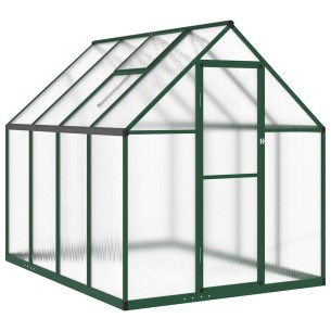 Оранжерия с основа рамка зелен 224x169x195 см алуминий 2