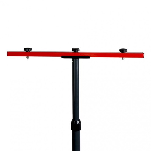 Двойна стойка за прожектори 1.6 м червено/сиво LIGHTEX ➤ топ цена ➤ dshome.bg