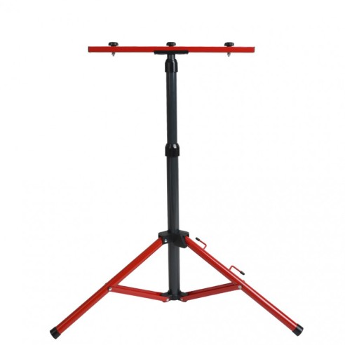 Двойна стойка за прожектори 1.6 м червено/сиво LIGHTEX ➤ топ цена ➤ dshome.bg