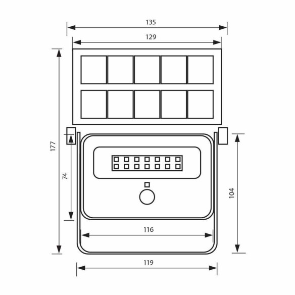 Соларен LED прожектор със сензор 8 W 4000 К Uno Solar VIVALUX ➤ топ цена ➤ dshome.bg