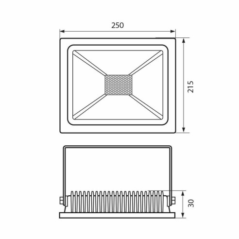LED прожектор 100 W 6400 К черен Trend VIVALUX ➤ топ цена ➤ dshome.bg