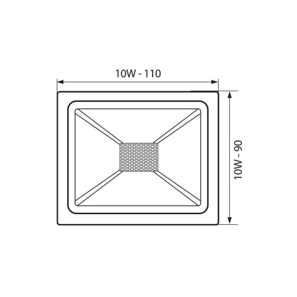 LED прожектор 10 W 6400 К черен Trend VIVALUX ➤ топ цена ➤ dshome.bg
