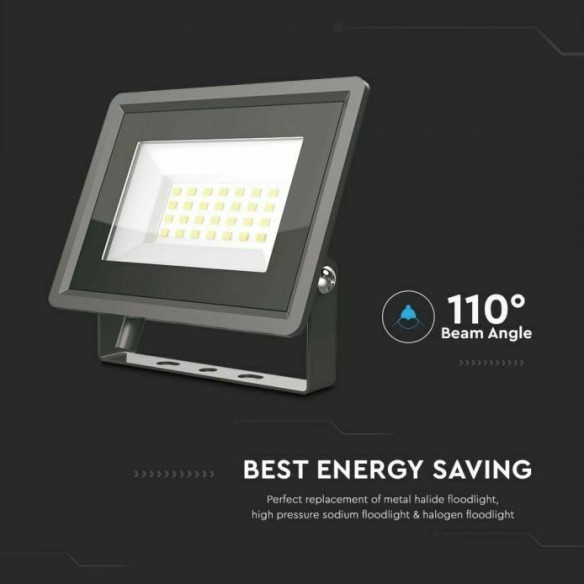 LED прожектор 30 W 6400К черен F-Series V-TAC ➤ топ цена ➤ dshome.bg