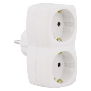 Разклонител с 2 гнезда без кабел бял EMOS ➤ топ цена ➤ dshome.bg 2