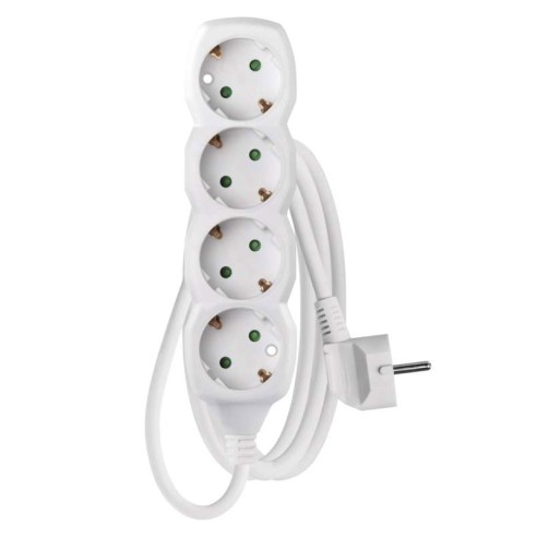 Разклонител с 4 гнезда 1.5 м бял EMOS ➤ топ цена ➤ dshome.bg