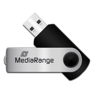 Флаш памет USB 2.0 16 GB черно/сребристо MediaRange ➤ топ цена ➤ dshome.bg 2