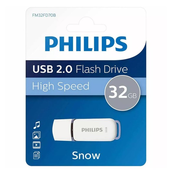 Флаш памет USB 2.0 32 GB Snow PHILIPS ➤ топ цена ➤ dshome.bg