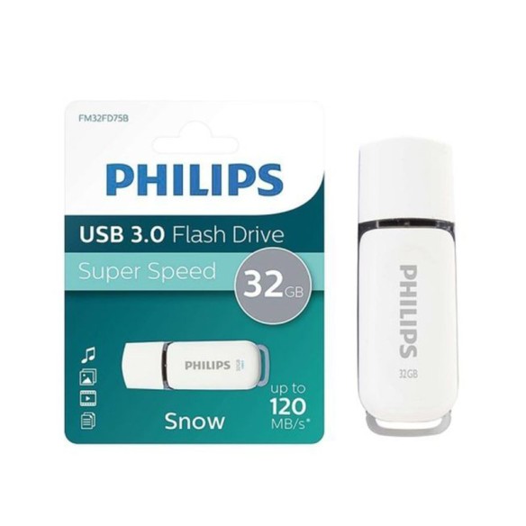 Флаш памет USB 3.0 32 GB Snow PHILIPS ➤ топ цена ➤ dshome.bg