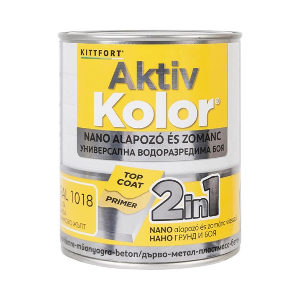 Боя 2в1 Aktiv Kolor 0.75 л Цинково жълта KITTFORT ➤ топ цена ➤ dshome.bg