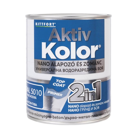 Боя 2в1 Aktiv Kolor 0.75 л Синя тинтява KITTFORT ➤ топ цена ➤ dshome.bg