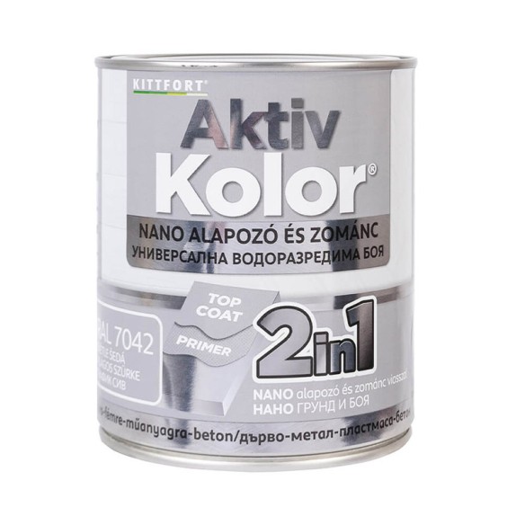Боя 2в1 Aktiv Kolor 0.75 л Трафик сив KITTFORT ➤ топ цена ➤ dshome.bg