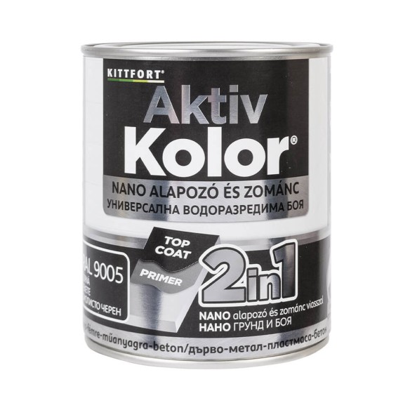 Боя 2в1 Aktiv Kolor 0.75 л Смолисто черна KITTFORT ➤ топ цена ➤ dshome.bg