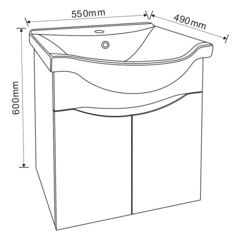 Комплект мебели за баня долен шкаф + огледален шкаф INTER CERAMIC ➤ топ цена ➤ dshome.bg