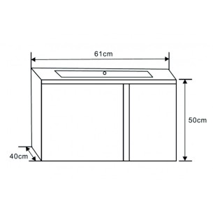 Шкаф за баня с мивка Авалон ICP 6089 INTER CERAMIC ➤ топ цена ➤ dshome.bg 2