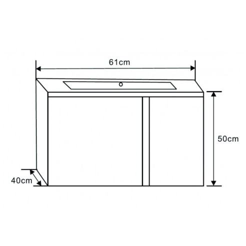 Шкаф за баня с мивка Авалон ICP 6089 INTER CERAMIC ➤ топ цена ➤ dshome.bg