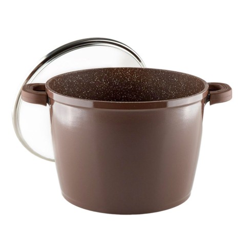 Дълбока тенджера 24x17.5 см 6.5 л шоколад Mia MUHLER ➤ топ цена ➤ dshome.bg