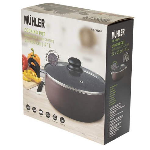 Тенджера ø24x10 см 4 л Petra MUHLER ➤ топ цена ➤ dshome.bg