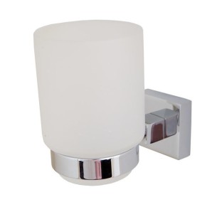 Стъклена чаша с държач за баня 606 Азалия ➤ топ цена ➤ dshome.bg