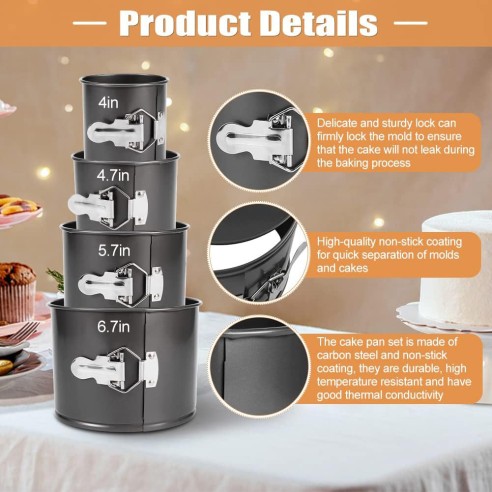 Комплект форми за панетоне с падащо дъно 4 бр. ➤ топ цена ➤ dshome.bg