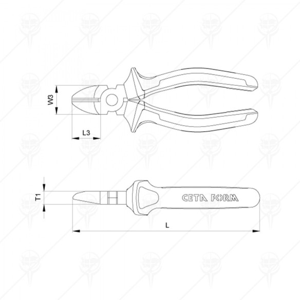 Клещи резачки 180мм 1000V CETA-FORM - 2