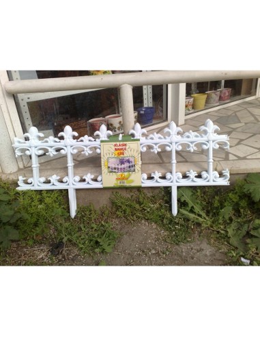 Градинска декоративна бяла ограда 4 бр. 86 см Senyayla