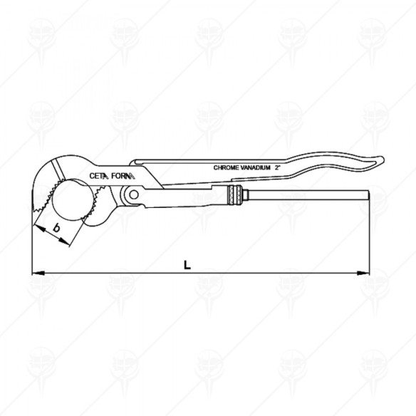 Ключ гарга 2" челюсти S CETA-FORM - 2