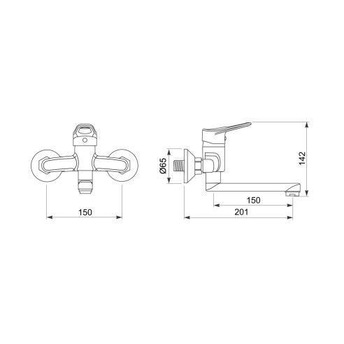 Стенен смесител за кухня rea - 2