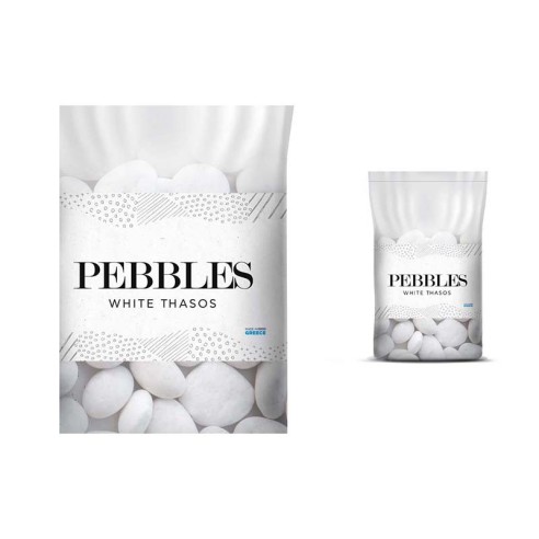 Камъчета за декорация 1-3 см Pebbles White Thasos AKROLITHOS - на кг - 3