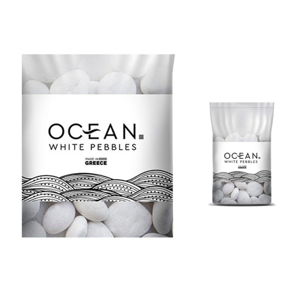 Камъчета за декорация 1-3 см Pebbles Ocean White AKROLITHOS - на кг