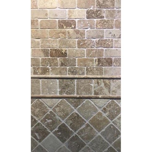 Плочи Travertine Gea Tumbled 10x10 cm AKROLITHOS - на кв. м - 2