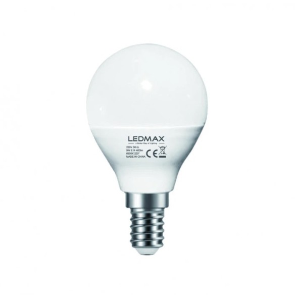LED Крушка 5W G45 230V/50HZ /Е14/80Lm/W 6500K RA80 IP20 CE/EMC