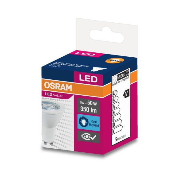 LED крушка OSRAM PAR16 5W, 350lm, 230V, 6500K, GU10