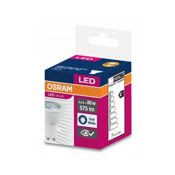 LED крушка OSRAM PAR16 6,9W, 575lm, 230V, 2700K, GU10