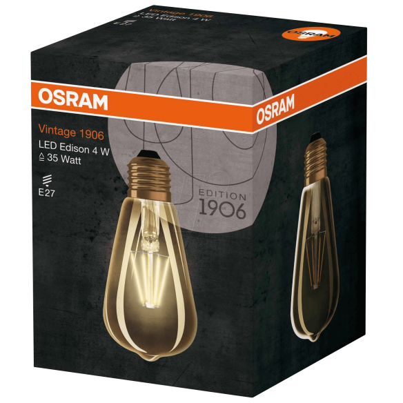 LED крушка OSRAM VINTAGE EDISON 4W, 420lm, 2400K, E27