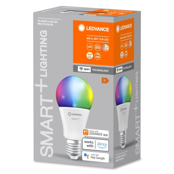 Смарт LED Крушка OSRAM 9W, RGB+W, SMART+ WiFi, E27
