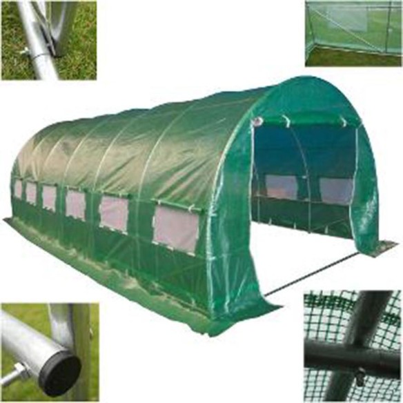 Тунелна оранжерия 6x3x2м, 12 прозореца HERLY