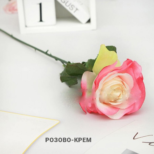 Изкуствена роза 68 см ➤ топ цена ➤ dshome.bg