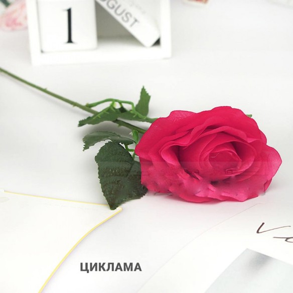 Изкуствена роза 68 см ➤ топ цена ➤ dshome.bg
