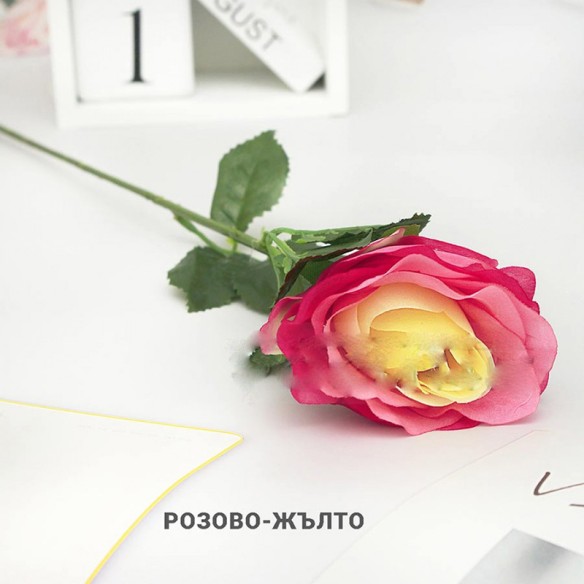 Изкуствена роза 68 см ➤ топ цена ➤ dshome.bg