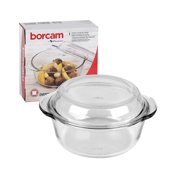 Йенска тенджера с капак 1.5 л Borcam PASABAHCE ➤ топ цена ➤ dshome.bg
