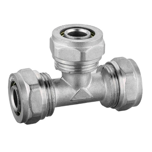 Неразглобяем тройник за Pex-Al-Pex тръби 16х16х16 мм SFIT ➤ топ цена ➤ dshome.bg