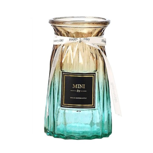 Стъклена ваза с панделка 17 см Mini FLOWERPLUS ➤ топ цена ➤ dshome.bg